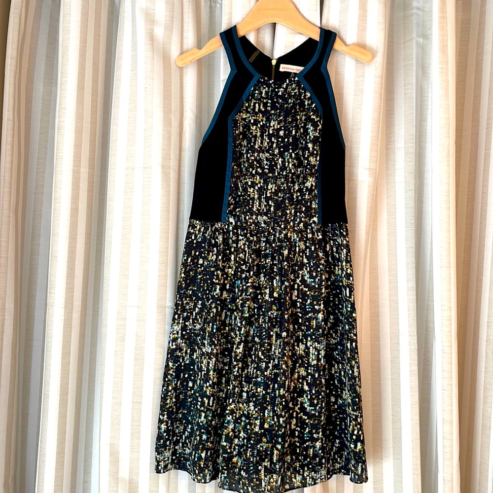 Rebecca Taylor Halter Neck Printed Dress